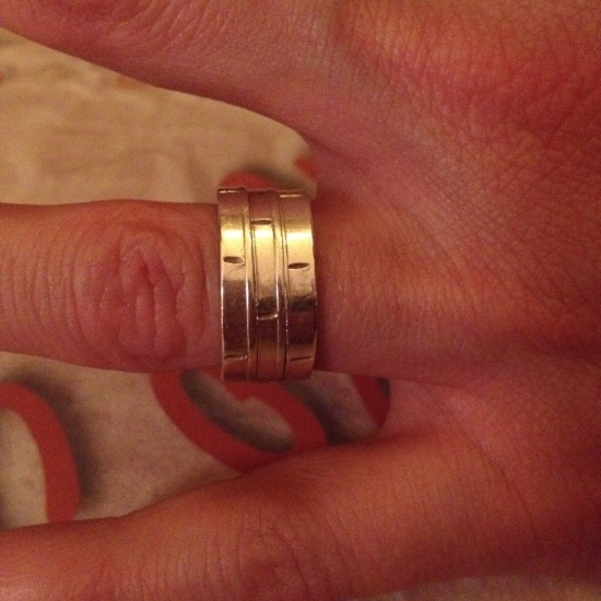 Bague trompe-l'oeil 3 anneaux