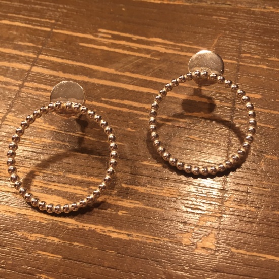 Boucles d'oreilles fil perlé