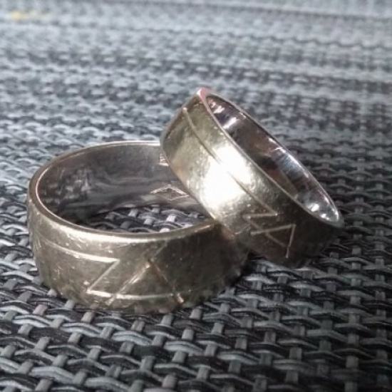 alliances gravées A & Z